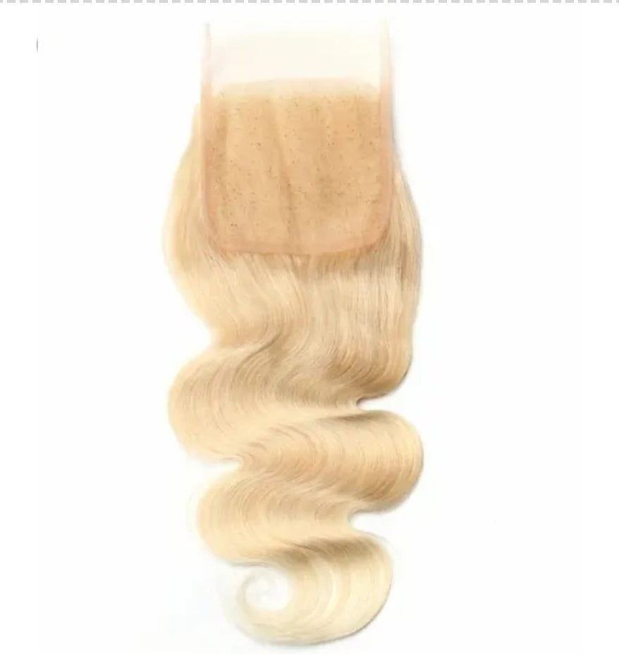 BOMBSHELL BLONDE (613 HAIR) 4X4 LACE CLOSURE